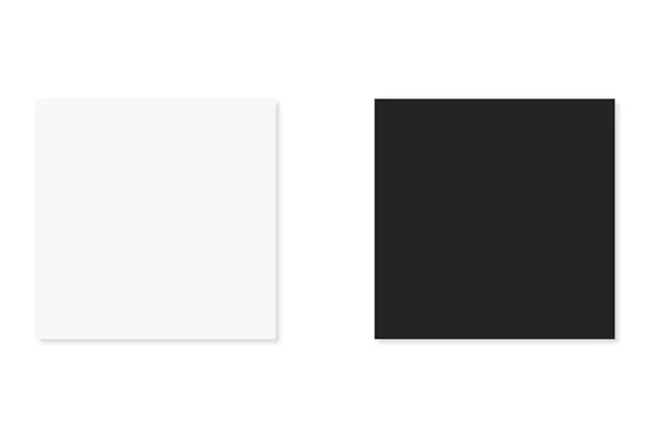 影シンプルなテンプレート コレクションで白い背景に白と黒のステッカー — ストックベクタ