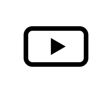 Beyaz arka planda yalıtılmış düğme simgesini oynatın. Web sitesi veya uygulama için.