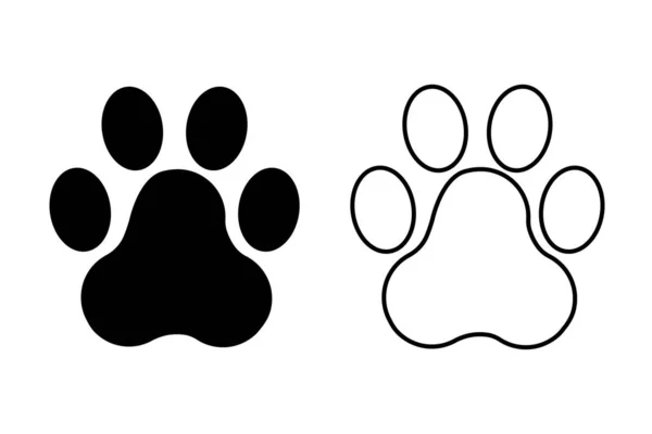 动物的爪子图标孤立在白色背景上。图形元素. — 图库矢量图片
