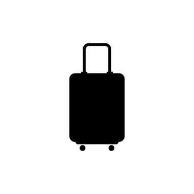 Seyahat çantası simgesi. Turizm tatil izole işareti. Beyaz arka planda seyahat simgesi.