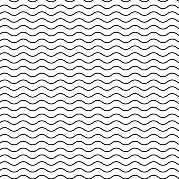 Waves texture. Seamless pattern. Liner background vector illustration ocean.