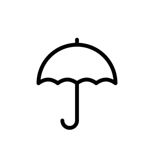 Symbol Schirm semple Liner Stil saisonal schützen Zeichen des Regenschirms auf weißem Hintergrund. — Stockvektor