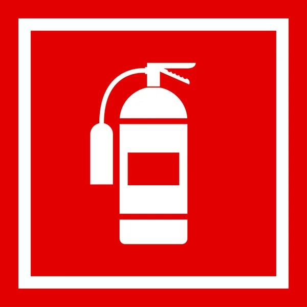 Икона огнетушителя изолированный символ пожарной опасности . — стоковый вектор