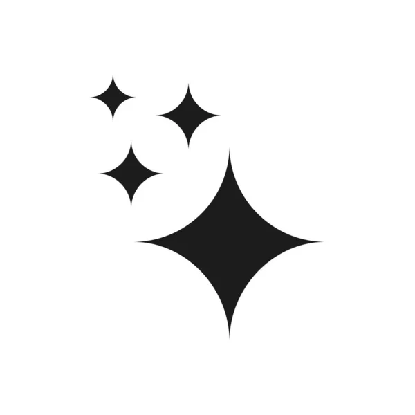 Star Icon eller Shine Flat lyser glänsande. Dekorativa burst isolerade på vit bakgrund. — Stock vektor