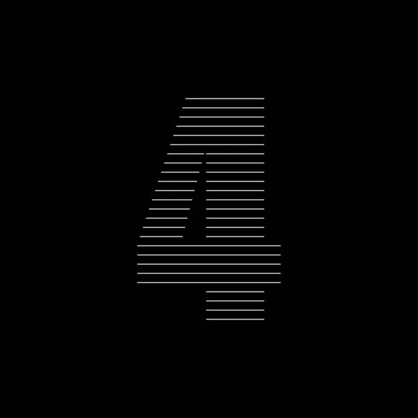 Nombre élément monétaire abstrait. Logotype design. Signe linéaire sur fond noir . — Image vectorielle