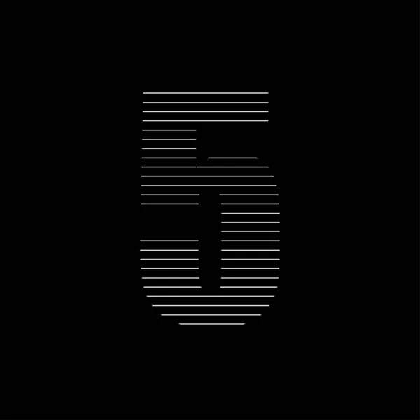 Tal abstrakt valuta element. Logotype design. Linjär skylt på svart bakgrund. — Stock vektor