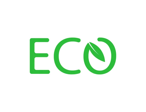 Eko-logotyp zielony symbol naturalnej energii. Biologiczny organiczny pokarm. — Wektor stockowy