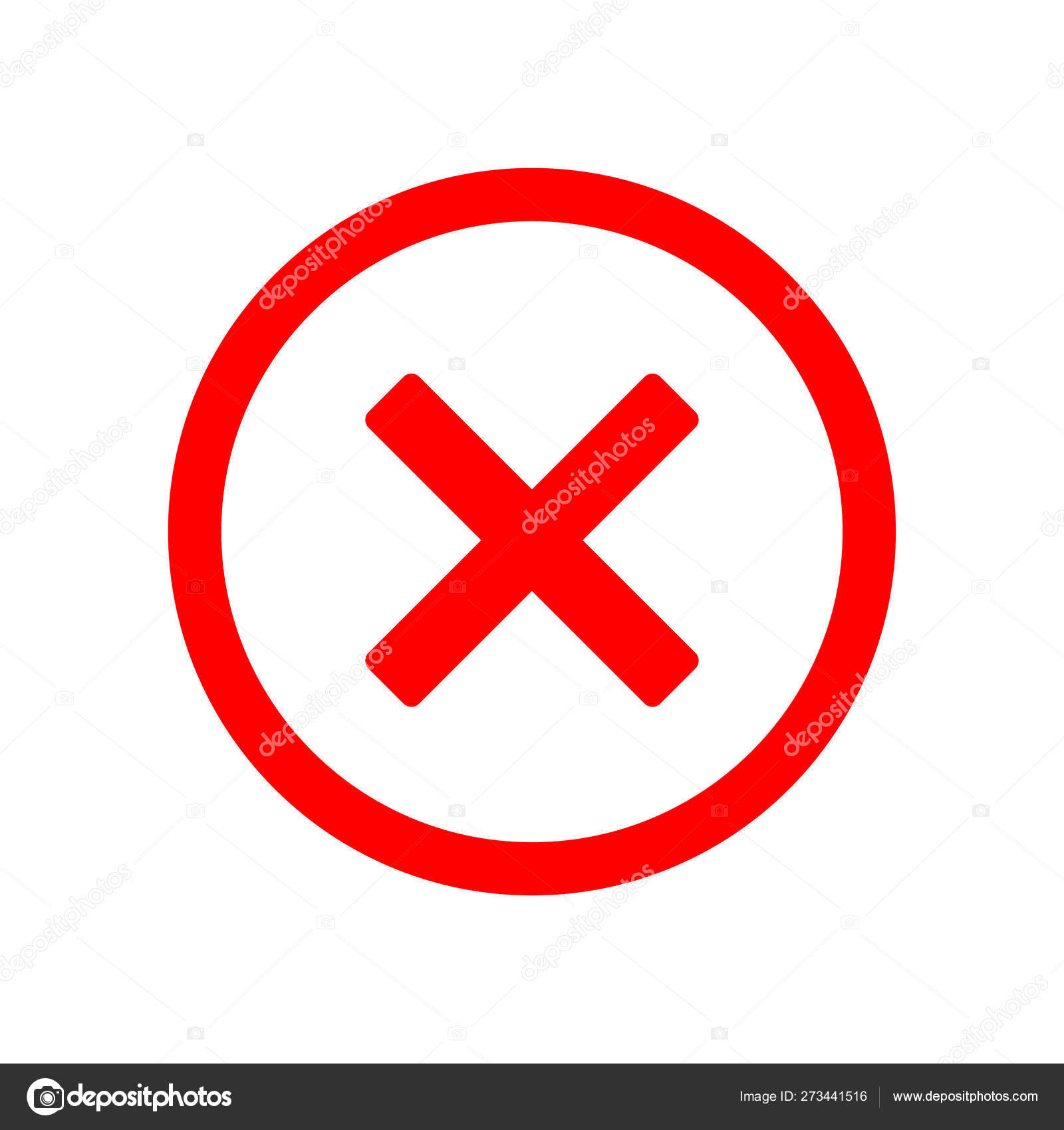 No sign or stop red cross mark isolated. Warning symbol. Signal for  attention. Stock Vector by ©romabuxa1708@gmail.com 273441516
