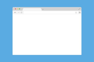 Tarayıcı penceresi düz sayfa şablonu. Web sitesi arayüzü kadar mock. Küresel ağ.