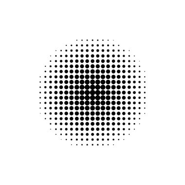 Daire geometrik yarım ton. Degrade öğesi. Retro soyut dekorasyon. Vintage duvar kağıdı.