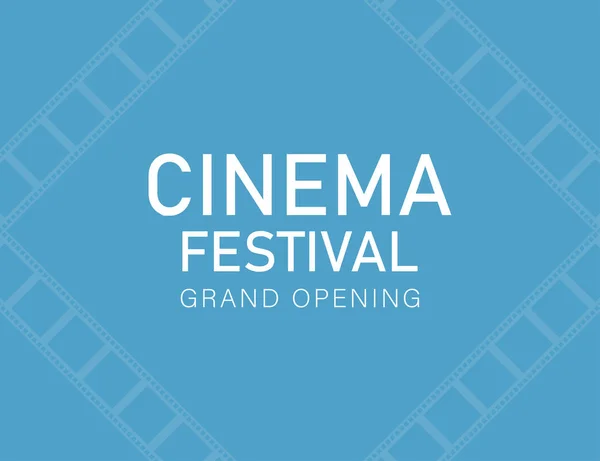 Banner Cinema Festival film tid eller logotyp designmall för tapeter. Film industrin. — Stock vektor