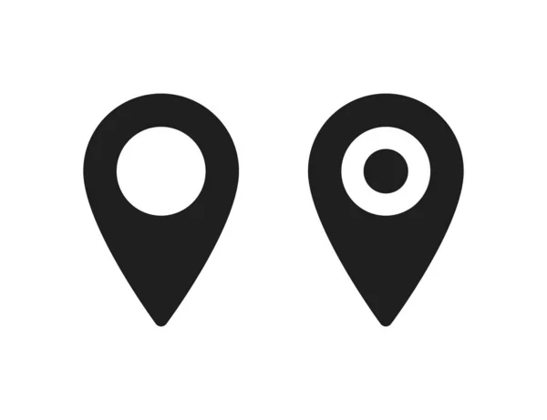 Ensemble d'icônes de pointeur ou de broches pour la carte. Signe de navigation ou emplacement isolé sur fond blanc . — Image vectorielle
