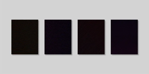 ชุดวอลล์เปเปอร์เรขาคณิตแบนเนอร์ พื้นหลังที่มีสีสันแยกกันบนพื้นหลังสีเทา . — ภาพเวกเตอร์สต็อก