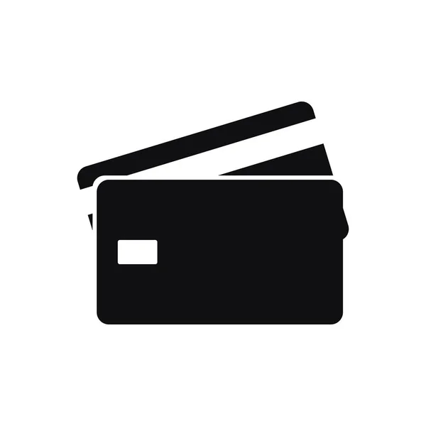 Bankkártyás ikon készpénz elem elszigetelt fehér háttér. Pénzügyi előjel. — Stock Vector