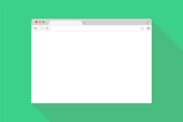 Webbläsarfönstret platt sidmall. Mock-up webbplats gränssnitt. Globalt nätverk. — Stock vektor