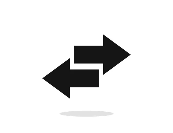Flechas izquierda derecha aisladas sobre fondo blanco. Elemento de diseño simple para aplicación o botón . — Archivo Imágenes Vectoriales