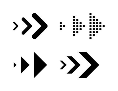 Oklar ayarlandı. Oköğelerinin toplanması. Web veya uygulama için işaretçiler.