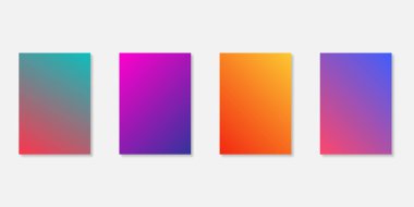 Gradyan ekran arka planlar şablonları yalıtılmış. Mobil uygulama şablonları. Web sitesi degrade duvar kağıdı.