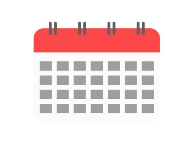 Callendar trandy düz tarzı. Yalıtılmış iş öğesi. Hatırlatma son tarihi. Vintage takvim şablonu mounth.
