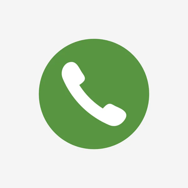 Botón de llamada verde aislado. Responder botón de teléfono . — Archivo Imágenes Vectoriales