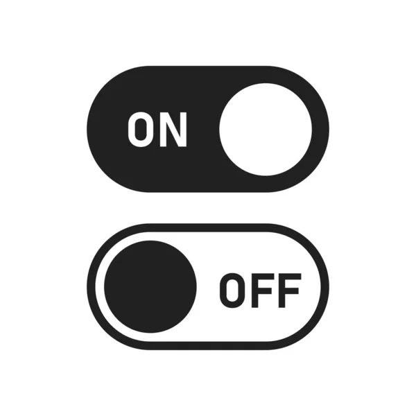 Εικονίδιο διακόπτη απομονωμένου κουμπιού. Πρότυπο εναλλαγής Web. Κουμπιά Internet ή εφαρμογής. — Διανυσματικό Αρχείο
