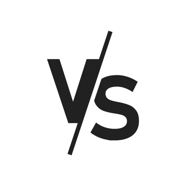 VS of versus pictogram geïsoleerd. Confrontatie symbool. Game concept. Brief teken van keuze. — Stockvector