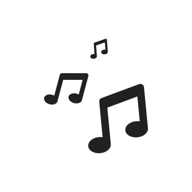 Müzik yalıtılmış simge. Ses işareti. Web veya uygulama için not symvol.