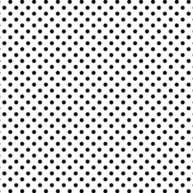 Noktalı desen. Beyaz arka plan üzerinde siyah yineleme nokta. Noktalı soyut doku. Dekoratif duvar kağıdı şablonu.