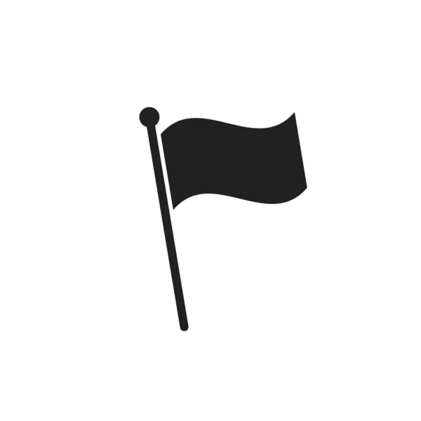 Icono de bandera aislado. Botón o símbolo de ubicación. Elemento plano gps . — Archivo Imágenes Vectoriales