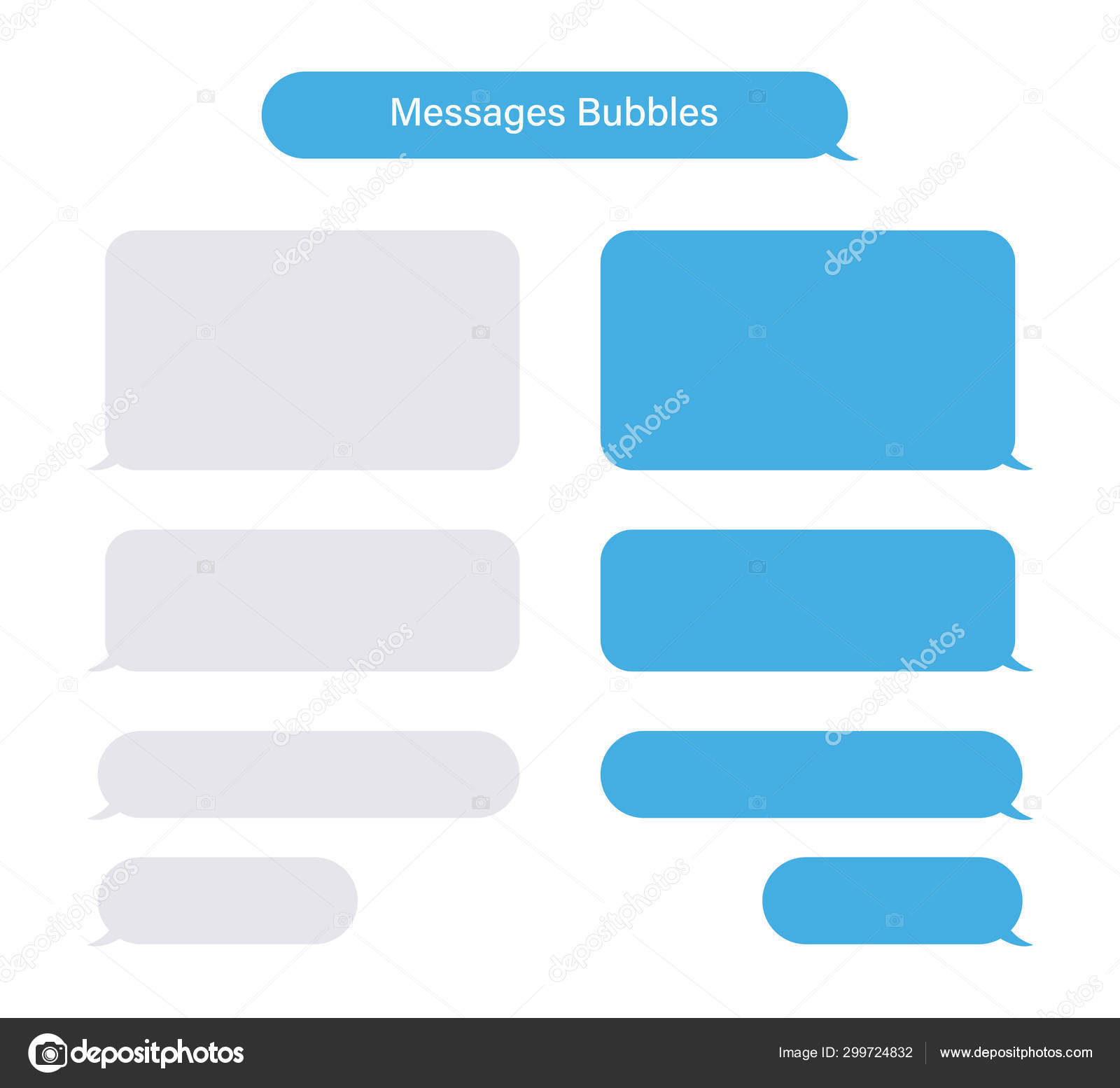 Bubbles Сообщения Чат Речевой Вектор Изолирован. Смс Или Ммс Смс.