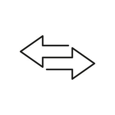 Exchange oklar simgesi yalıtılmış. Finans transfer unsuru. Doğrusal tasarım.