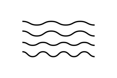 Doğrusal vektör izole dalgalar kümesi. Kavisli vektör çizgileri. Vektör sigzag. Dalga veya kavisli çizgiler grafik elemanları.