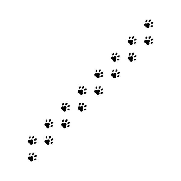Paws kedi veya köpek yere baskılar. Beyaz arka planda izole edilmiş hayvan pençeleri. Pet baskı.