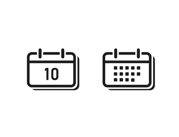 Kalender isolierte Symbole. Web-Erinnerungsschilder. Datumskalender. Kalender-Symbole aus Papier. — Stockvektor