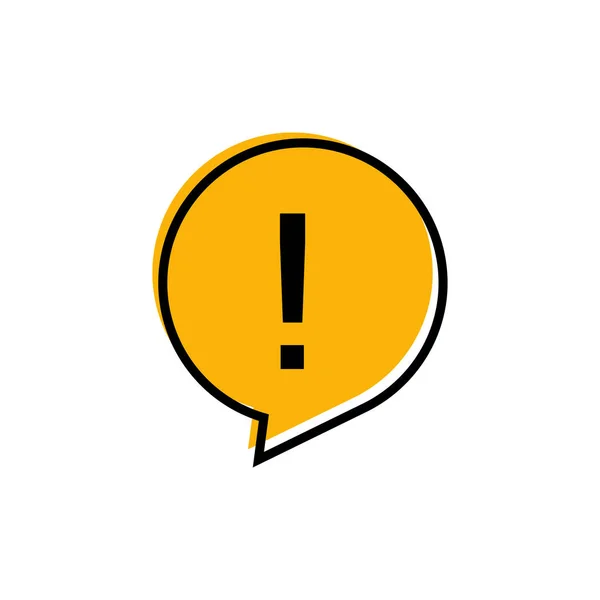 Exclamação redonda sinal importante. Amarelo isolado sinal de atenção. Símbolo de perigo . —  Vetores de Stock