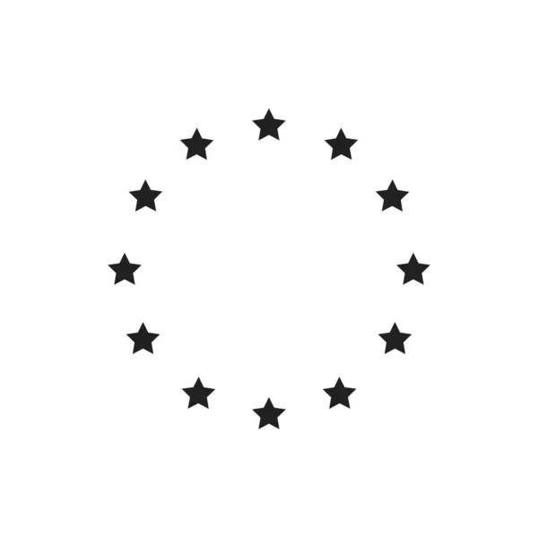 Signe vectoriel d'union de l'europe isolé sur fond blanc. Des stars de l'Union. Symbole de l'Europe . — Image vectorielle