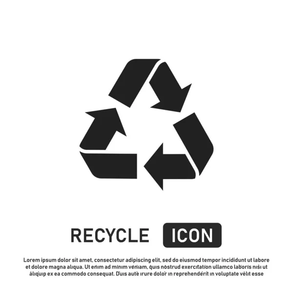 Reciclar icono aislado. Símbolo de reciclaje. Cuidado de la naturaleza signo. Signo de flecha ecológica . — Vector de stock