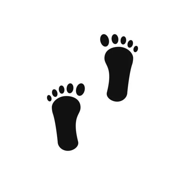 Footprints or footsteps isolated vector icon. Human prints on white background. — Stock Vector