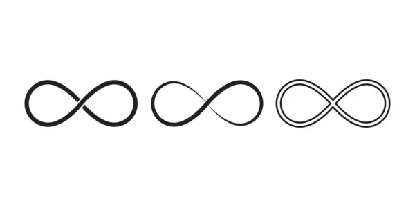 Символи нескінченності. Вічний, безмежний, нескінченний, логотип життя або концепція татуювання . — стоковий вектор