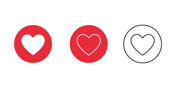 Tlačítko s srdcem pro návrh webového pozadí. Ikona s lineárním srdcem, ikonka lásky. — Stockový vektor