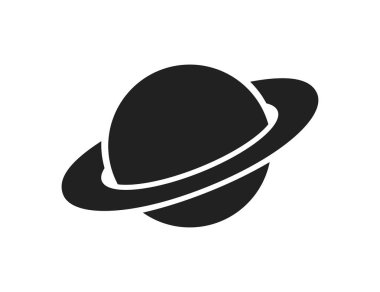 Jüpiter gezegeni izole edilmiş vektör ikonu. Gezegen. Küresel amblem ya da logot tasarımı.