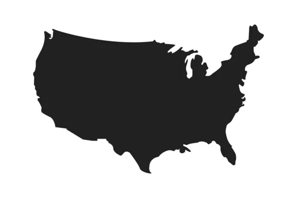Isoliertes amerikanisches Vektor-Symbol. Landkartenform. isolierter weißer Hintergrund. Amerikanischer patriotischer Hintergrund. — Stockvektor