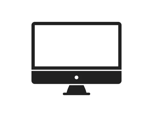 Icono de computadora vector aislado. Una maqueta de computadora moderna. Computadora portátil tecnología de la información pc vector ilustración . — Vector de stock