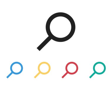 İzole edilmiş Loupe vektör simgesi. Büyüteç işareti ya da sembol. Arama simgesi bul. Büyüteç simgesi. Büyüteç simge vektörünü ara.