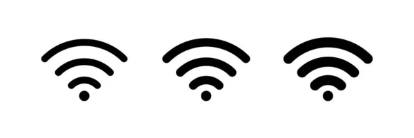 Wi-Fi izolált vektor ikonok. Ikon a koncepciótervezéshez. Hullámikon. Wi-Fi vektor ikon jel. Hálózati jel. Wifi ikon vezeték nélküli internet kapcsolat jel. Felhőtechnológiai illusztráció. — Stock Vector