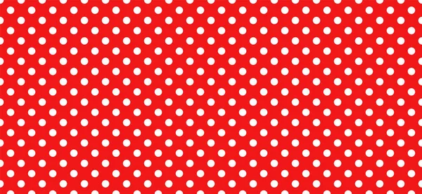 Polka Bez Szwu Wzór Kropki Czerwone Kropkowane Geometryczne Tło Wektor — Wektor stockowy