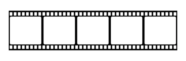 Filmstrip Icoon Vector Geïsoleerd Element Film Strip Roll Zwart Pictogram — Stockvector