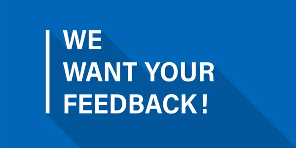 Feedback Banner Vector Isoleerde Banner Achtergrond Feedback Blauwe Banner Plat — Stockvector