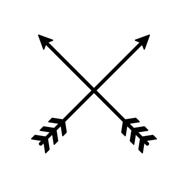 Ícones Seta Cruz Elementos Isolados Vector Flecha Hipster Flecha Tribal —  Vetores de Stock