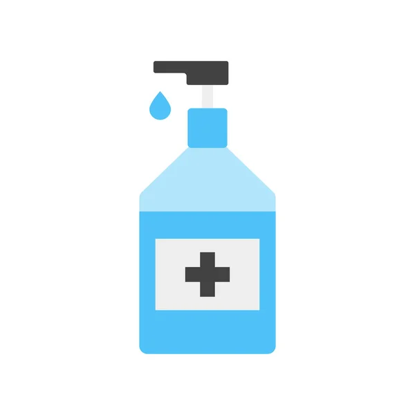 Ikona Sanitátoru Vektorové Izolované Znamení Antibakteriální Ruční Dezinfekční Gel Ikona — Stockový vektor
